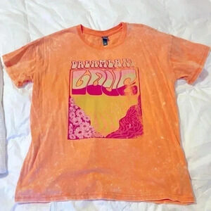 WILD FABLE Oversized T shirt top orange distressed soft Dreamland Woman’s XS